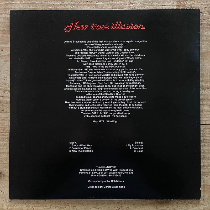 JOANNE BRACKEEN - CLINT HOUSTON / NEW TRUE ILLUSION - Dutch Timeless