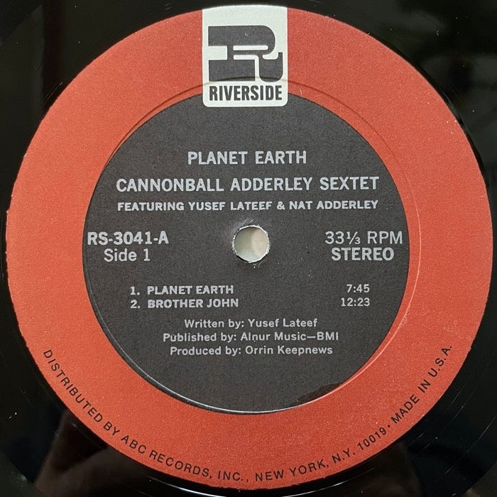 CANNONBALL ADDERLEY SEXTET / PLANET EARTH - US Riverside