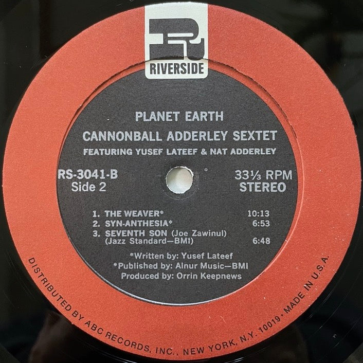 CANNONBALL ADDERLEY SEXTET / PLANET EARTH - US Riverside