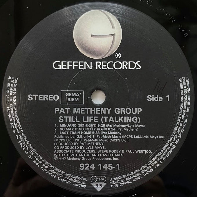 PAT METHENY / STILL LIFE (TALKING) - German Geffen original
