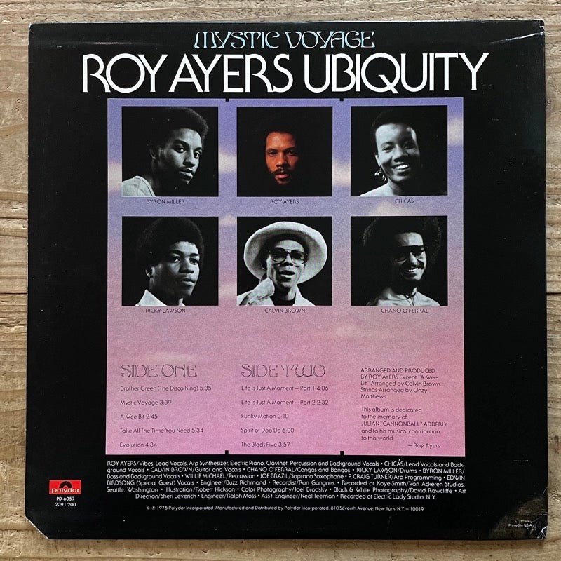 ROY AYERS UBIQUITY / MYSTIC VOYAGE - US Polydor original