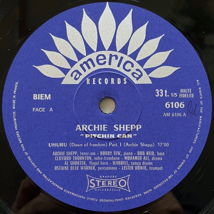 ARCHIE SHEPP / PITCHIN CAN - French America original
