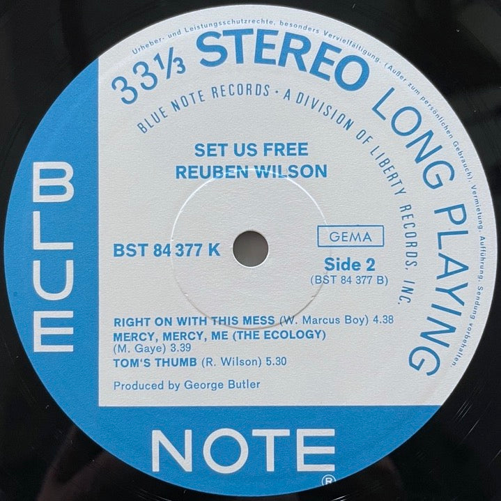 REUBEN WILSON / SET US FREE - German Blue Note VAN GELDER