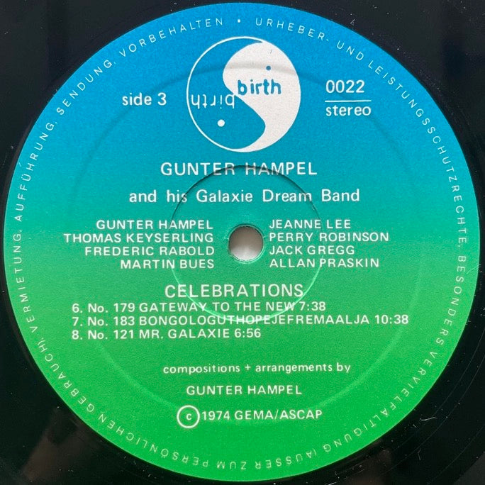GUNTER HAMPEL AND HIS GALAXIE DREAM BAND / CELEBRATIONS - German Birth Original (2LP)