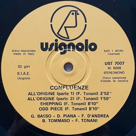 FRANCO TONANI / CONFLUENZE - Italian Usignolo Original