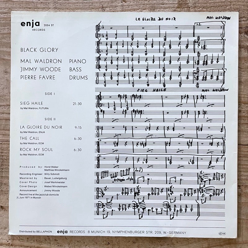 MAL WALDRON / BLACK GLORY - US Enja