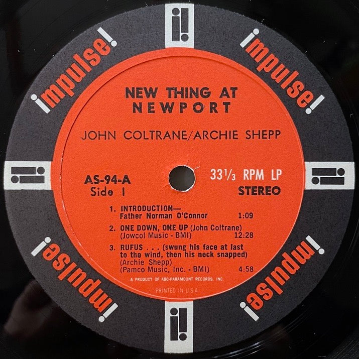 JOHN COLTRANE - ARCHIE SHEPP / NEW THING AT NEWPORT - US Impulse original