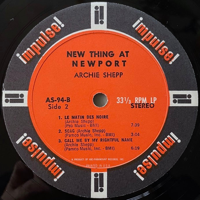 JOHN COLTRANE - ARCHIE SHEPP / NEW THING AT NEWPORT - US Impulse original