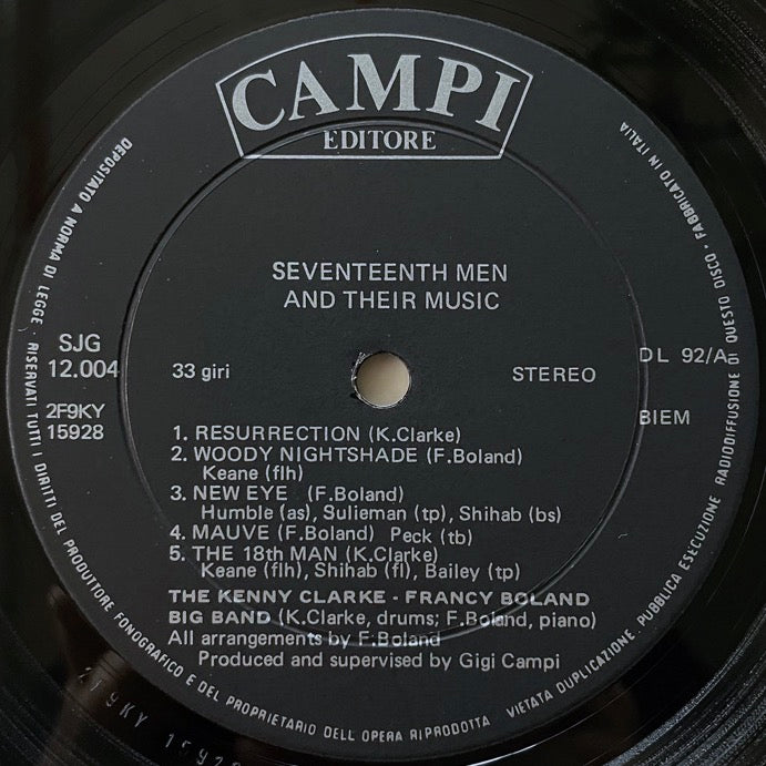 KENNY CLARKE - FRANCY BOLAND BIG BAND / 17 MEN AND THEIR MUSIC - Italian Campi original
