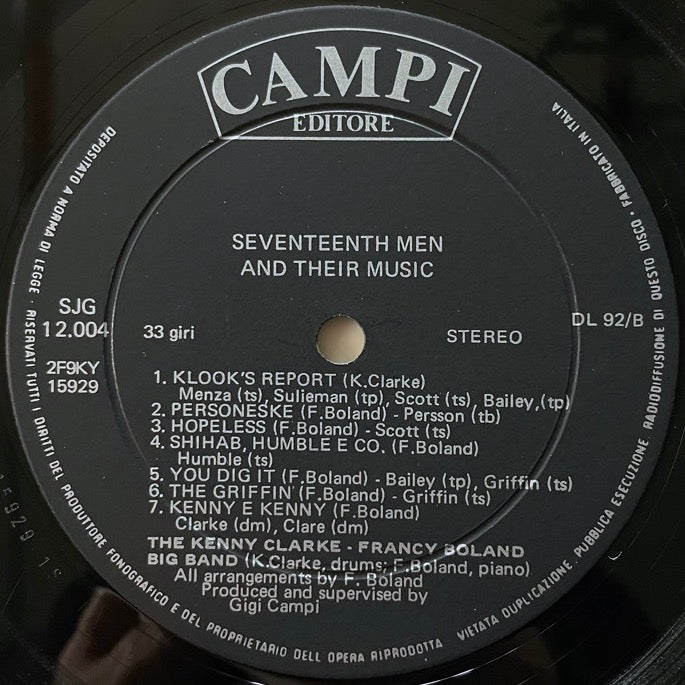 KENNY CLARKE - FRANCY BOLAND BIG BAND / 17 MEN AND THEIR MUSIC - Italian Campi original