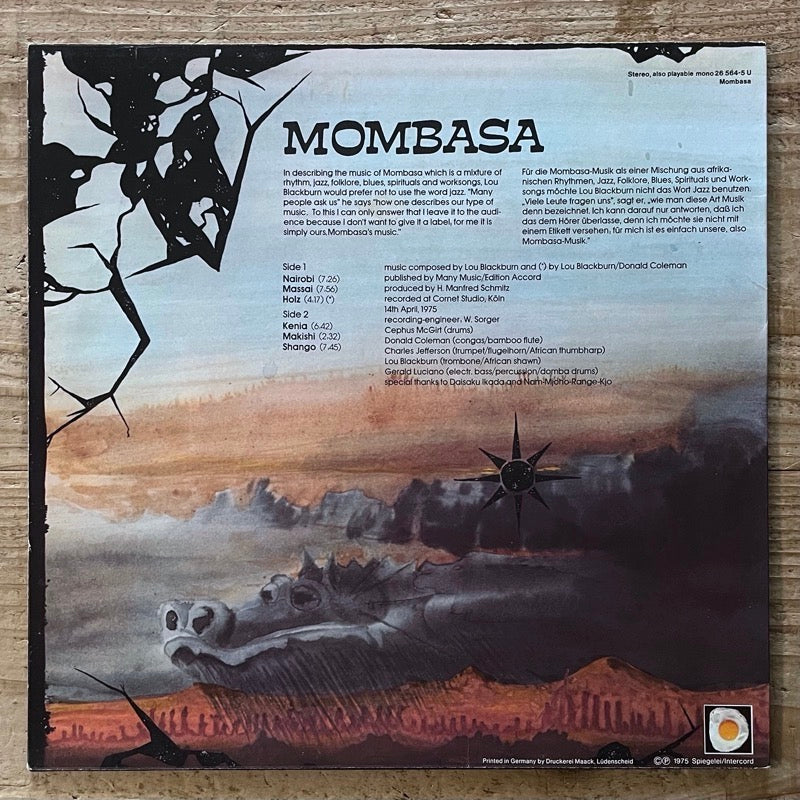 MOMBASA / AFRICAN RHYTHMS & BLUES - German Spiegelei original