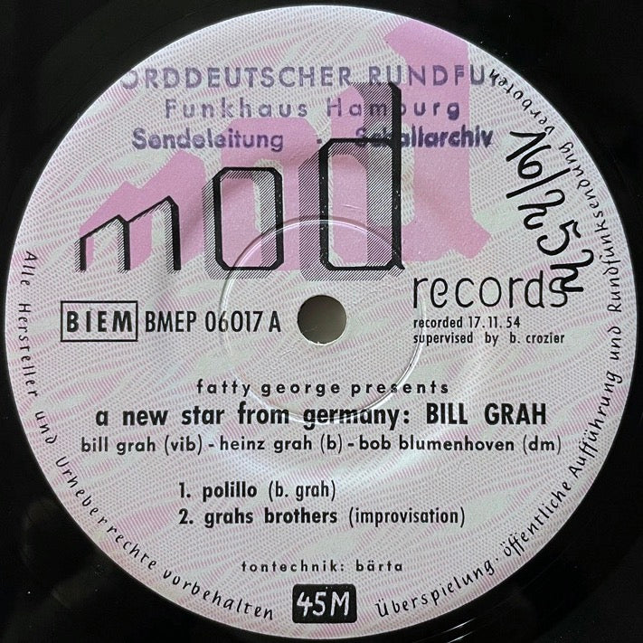 BILL GRAH / A NEW STAR FROM GERMANY (EP) - German Mod Original
