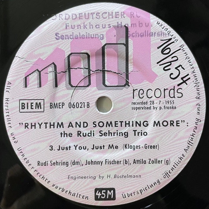 RUDI SEHRING TRIO / RHYTHM AND SOMETHING MORE (EP) - German Mod Original