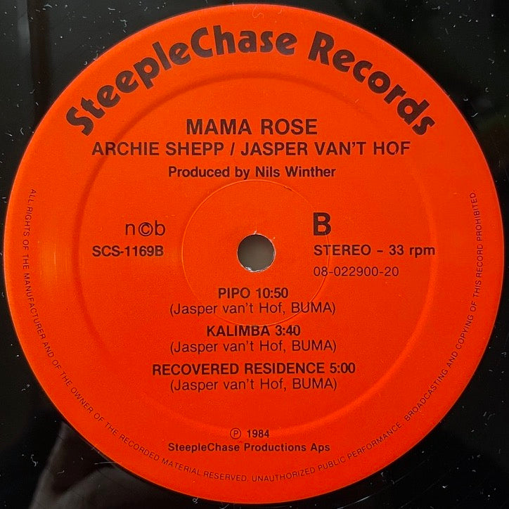 ARCHIE SHEPP - JASPER VAN'T HOF / MAMA ROSE - Dutch SteepleChase