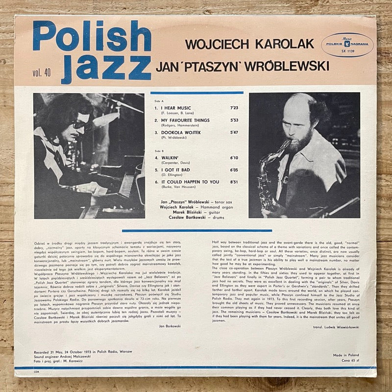 JAN PTASZYN WROBLEWSKI - WOJCIECH KAROLAK / MAINSTREAM - Polish Muza Original