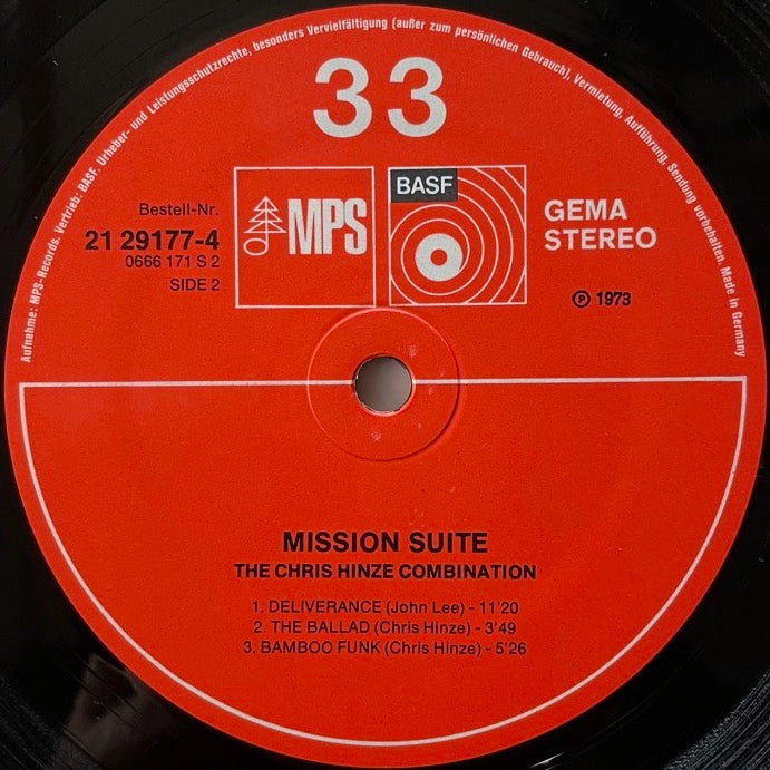 CHRIS HINZE COMBINATION / MISSION SUITE - German MPS/BASF Original