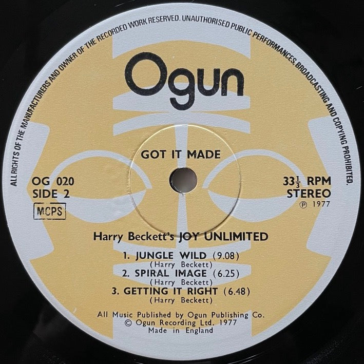 HARRY BECKETT'S JOY UNLIMITED / GOT IT MADE - UK Ogun original