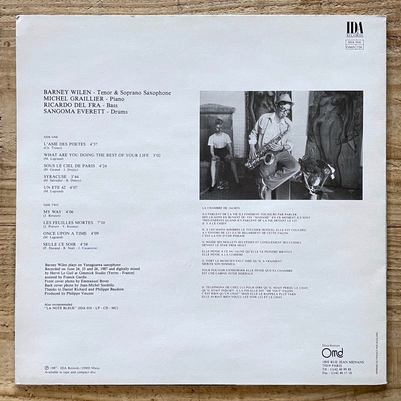 BARNEY WILEN / FRENCH BALLADS - French IDA original