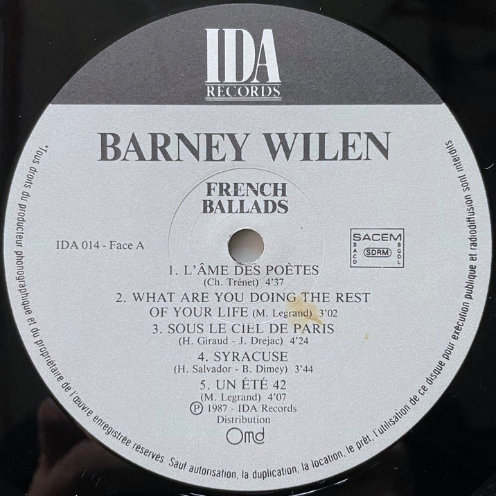 BARNEY WILEN / FRENCH BALLADS - French IDA original