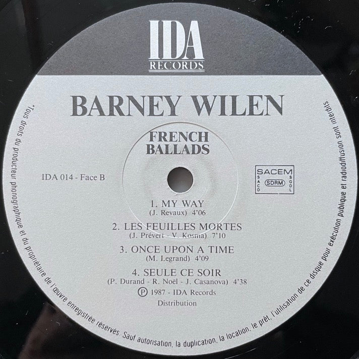 BARNEY WILEN / FRENCH BALLADS - French IDA original