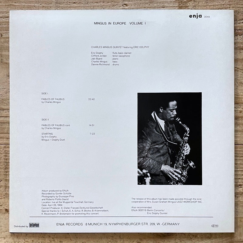 CHARLES MINGUS / MINGUS IN EUROPE VOL.1 - German Enja original