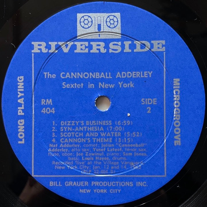 CANNONBALL ADDERLEY SEXTET / IN NEW YORK - US Riverside