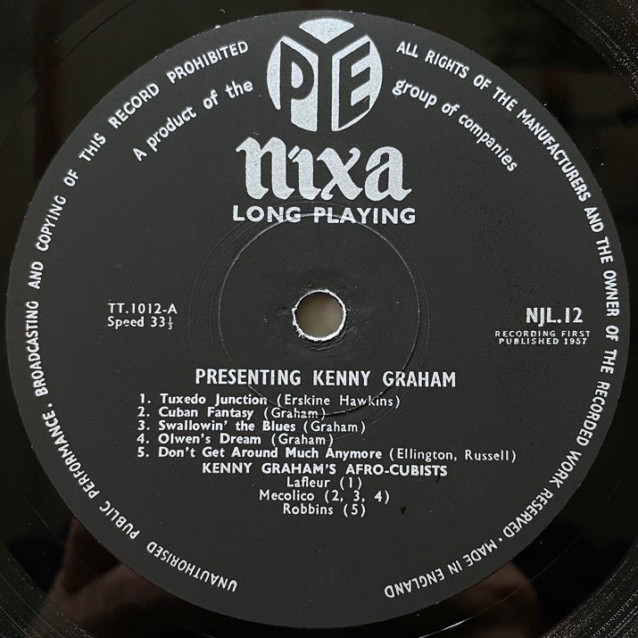 KENNY GRAHAM / PRESENTING KENNY GRAHAM - UK Pye Nixa original