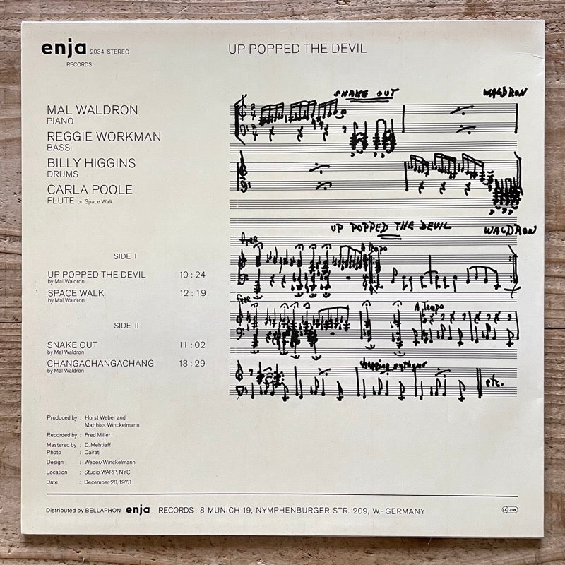 MAL WALDRON / UP POPPED THE DEVIL - German Enja Original