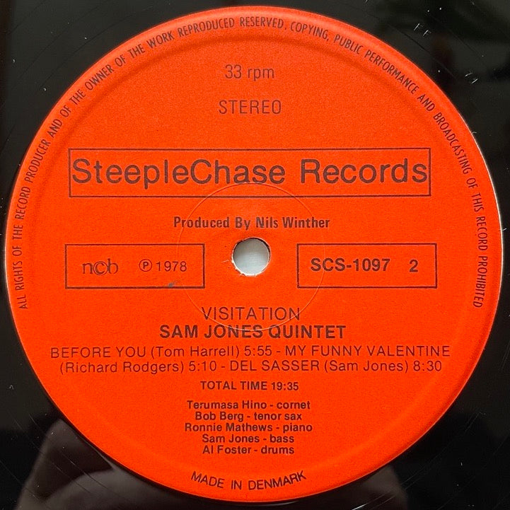 SAM JONES QUINTET / VISITATION - Danish SteepleChase original