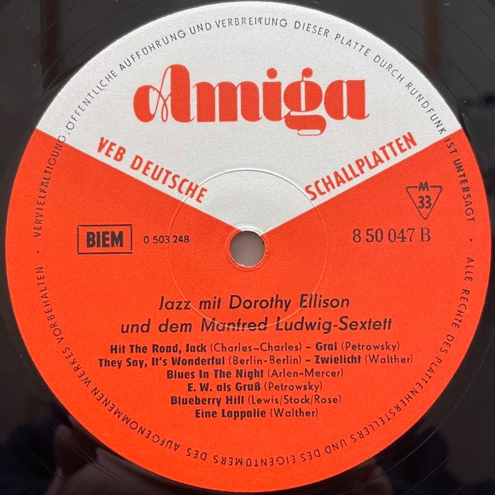 DOROTHY ELLISON & MANFRED LUDWIG SEXTETT / JAZZ MIT .. - German Amiga Original