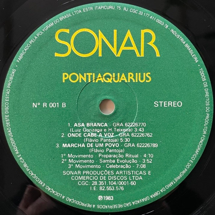 SONAR / PONTIAQUARIUS - Brazil private original