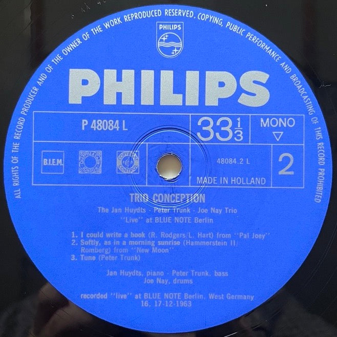 JAN HUYDTS / TRIO CONCEPTION - Dutch Philips Mono Original