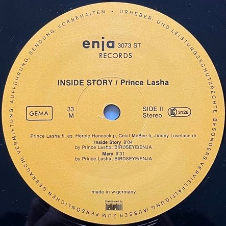 PRINCE LASHA / INSIDE STORY - German Enja Original