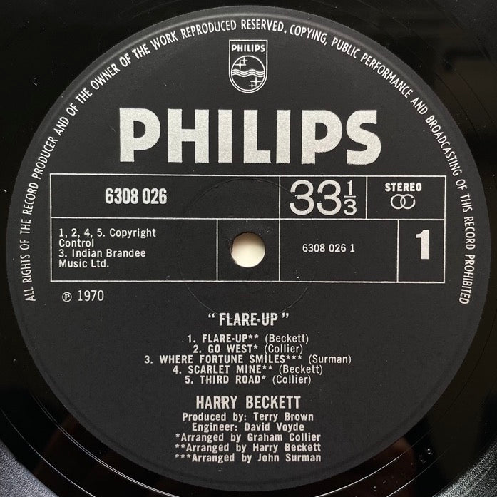 HARRY BECKETT / FLARE UP - UK Philips original