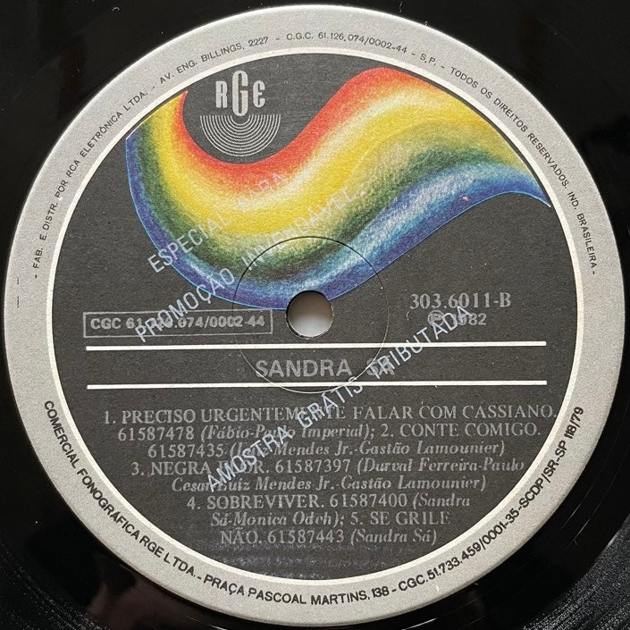 SANDRA SA / (1982) - Brazil RGE Original