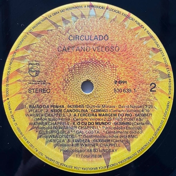CAETANO VELOSO / CIRCULADO - Brazil Philips Original
