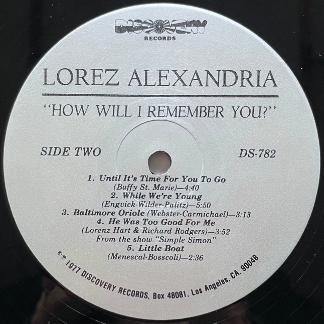 LOREZ ALEXANDRIA / HOW WILL I REMEMBER YOU? - US Discovery Original