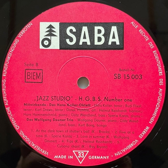 HANS KOLLER - WOLFGANG DAUNER / JAZZ STUDIO - German Saba Mono original
