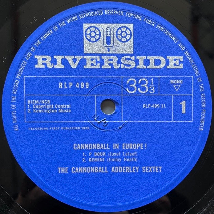 CANNONBALL ADDERLEY / IN EUROPE - UK Riverside Original