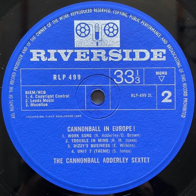 CANNONBALL ADDERLEY / IN EUROPE - UK Riverside Original