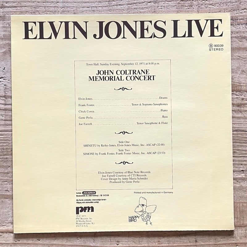 ELVIN JONES / LIVE - Germany Happy Bird