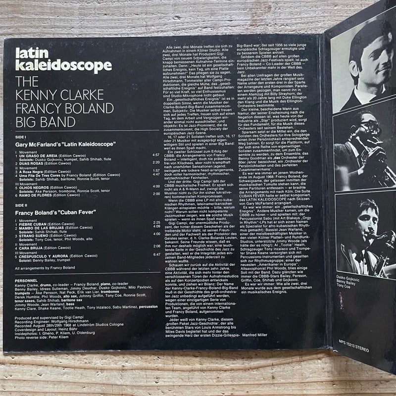 KENNY CLARKE - FRANCY BOLAND BIG BAND / LATIN KALEIDOSCOPE - German MPS Original