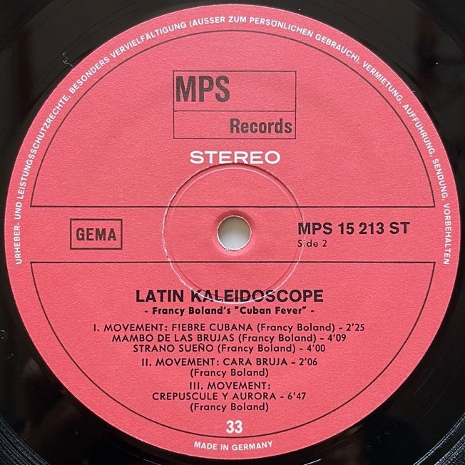 KENNY CLARKE - FRANCY BOLAND BIG BAND / LATIN KALEIDOSCOPE - German MPS Original