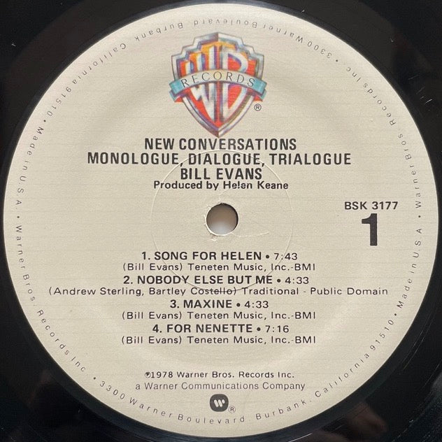 BILL EVANS / NEW CONVERSATIONS - US Warner Bros. Original