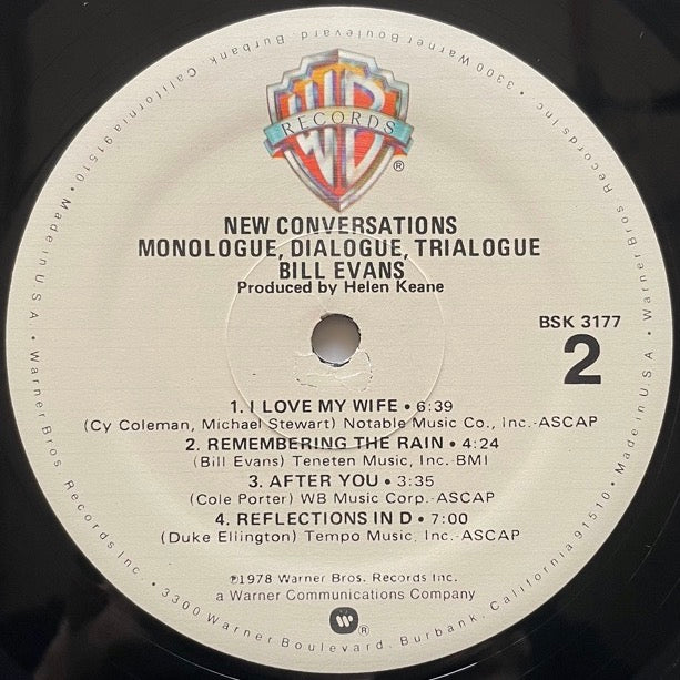 BILL EVANS / NEW CONVERSATIONS - US Warner Bros. Original