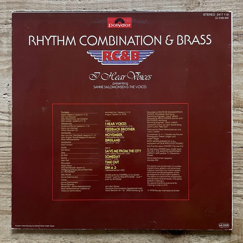 PETER HERBOLZHEIMER RHYTHM COMBINATION & BRASS / I HEAR VOICES - German Polydor original