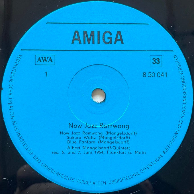 ALBERT MANGELSDORFF QUINTETT / NOW JAZZ RAMWONG - German Amiga