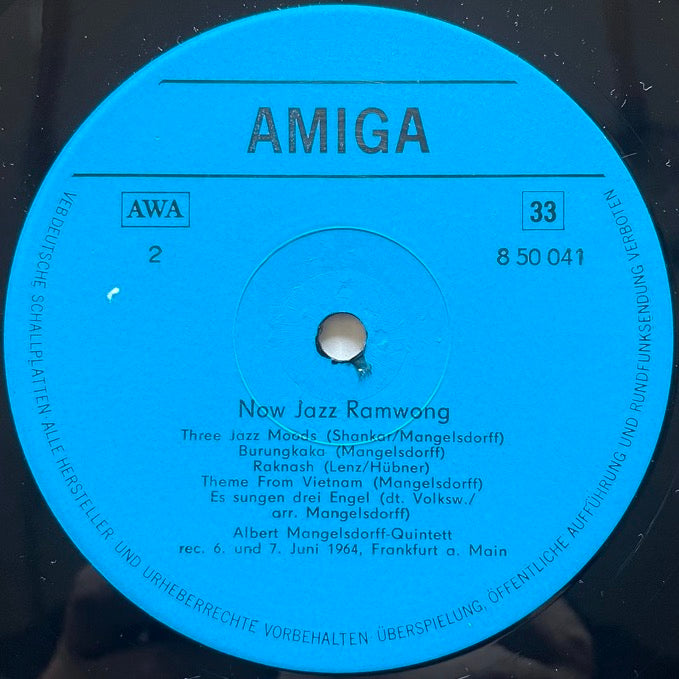 ALBERT MANGELSDORFF QUINTETT / NOW JAZZ RAMWONG - German Amiga