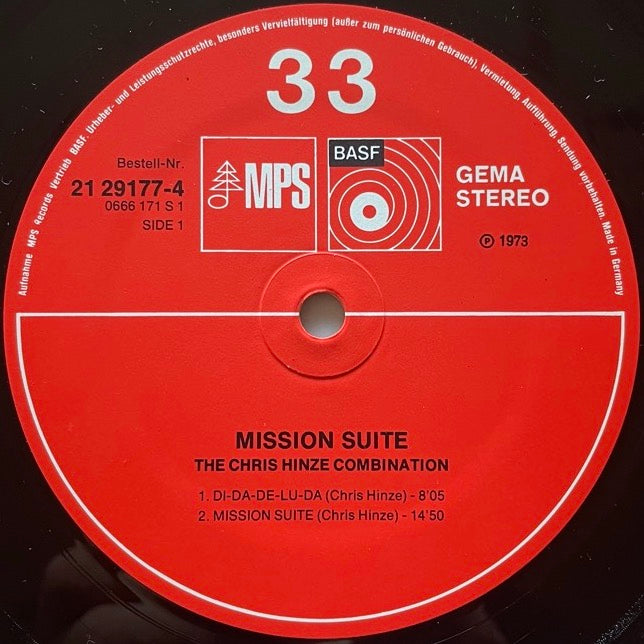 CHRIS HINZE COMBINATION / MISSION SUITE - German MPS/BASF Original