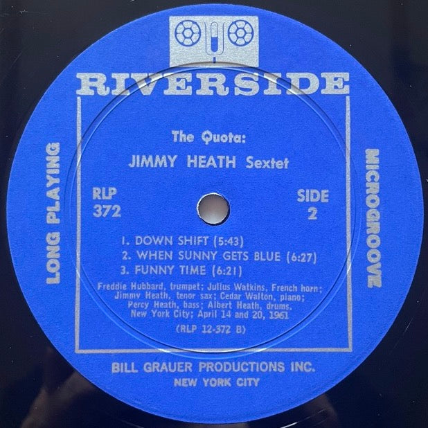 JIMMY HEATH / THE QUOTA - US Riverside Original